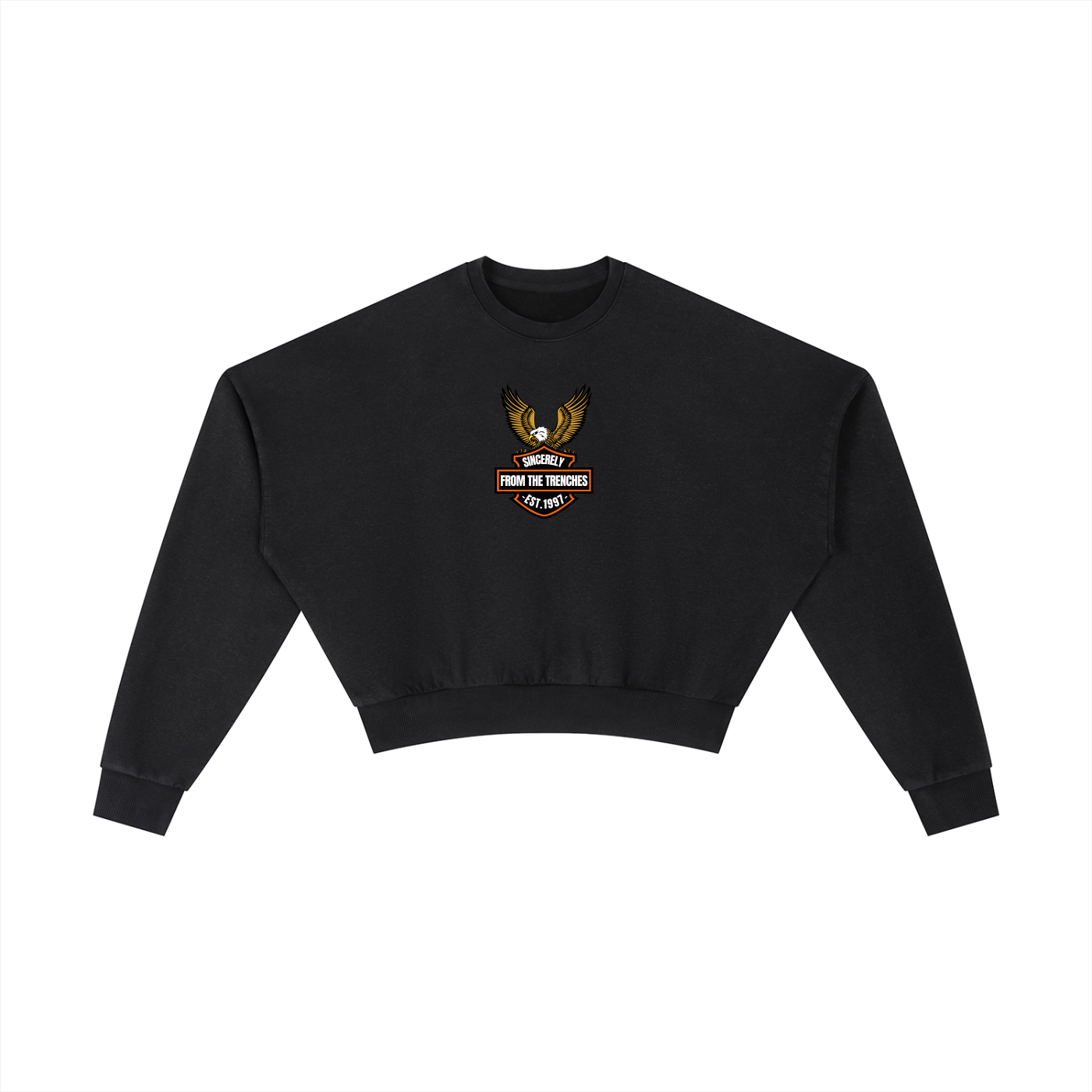 TRENCHES MOTOR CLUB WOMENS CROP HOODY