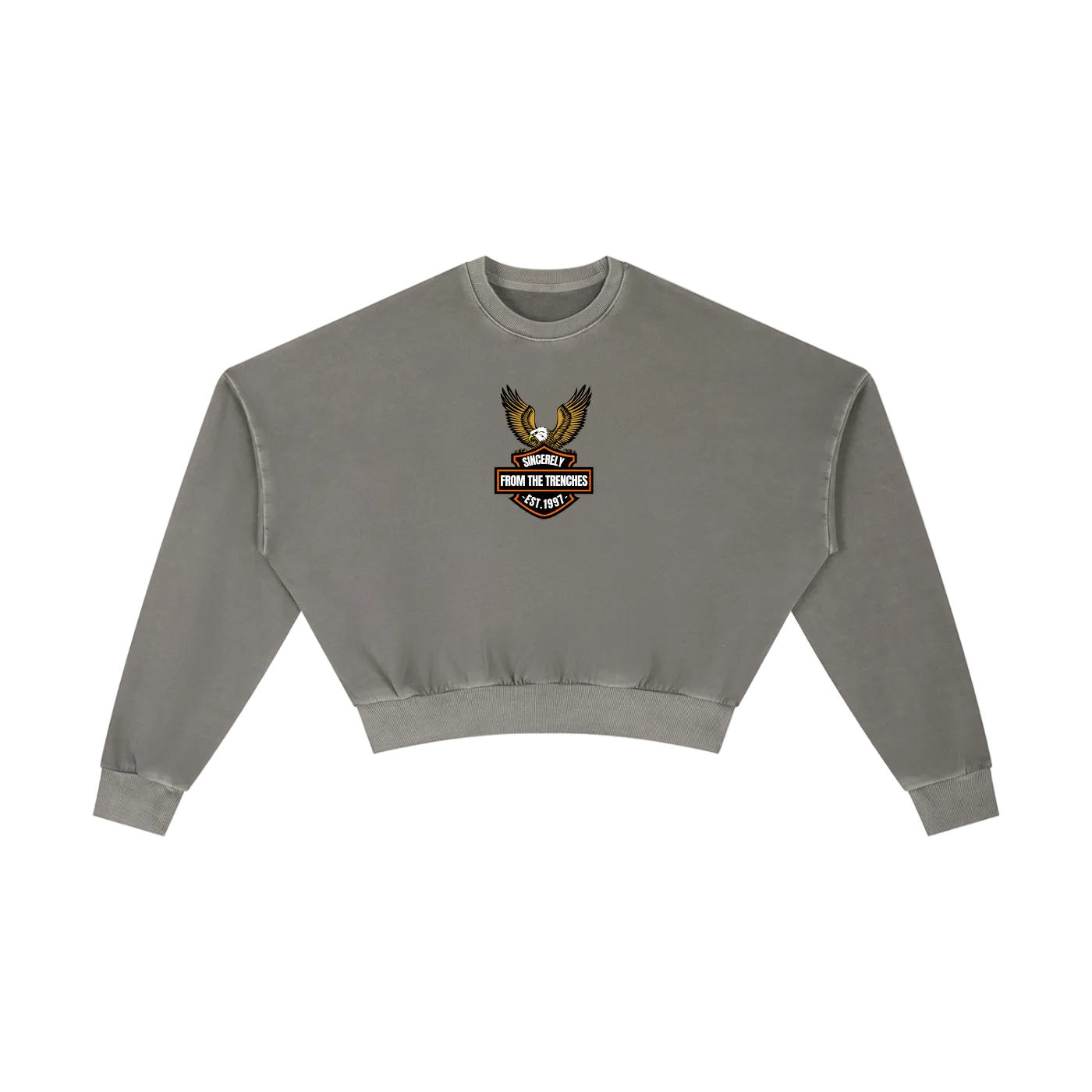 TRENCHES MOTOR CLUB WOMENS CROP HOODY