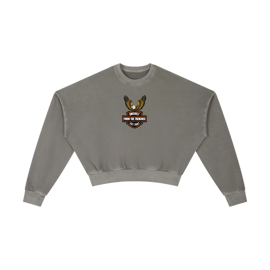 TRENCHES MOTOR CLUB WOMENS CROP HOODY