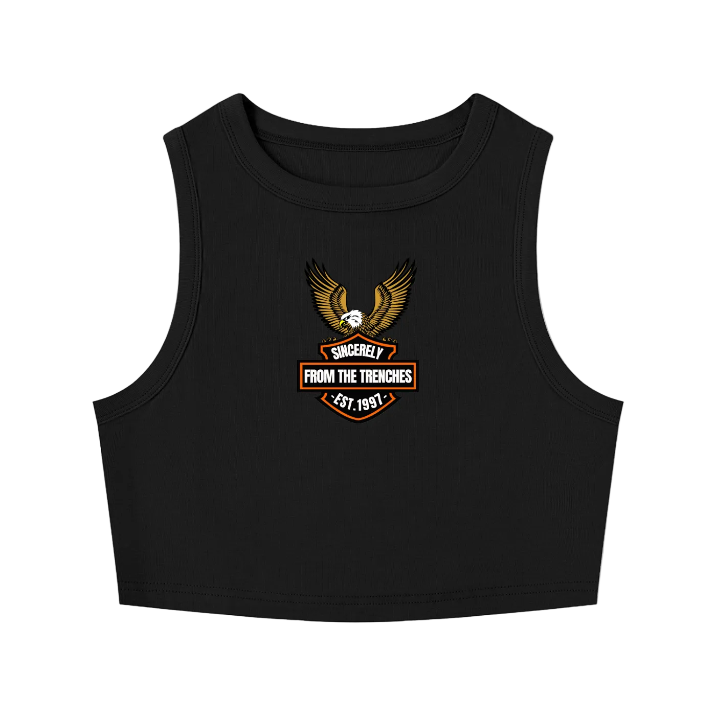 TRENCHES MOTOR CLUB WOMENS CROPPED TANK