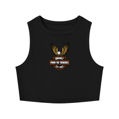 TRENCHES MOTOR CLUB WOMENS CROPPED TANK
