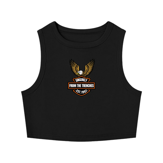 TRENCHES MOTOR CLUB WOMENS CROPPED TANK
