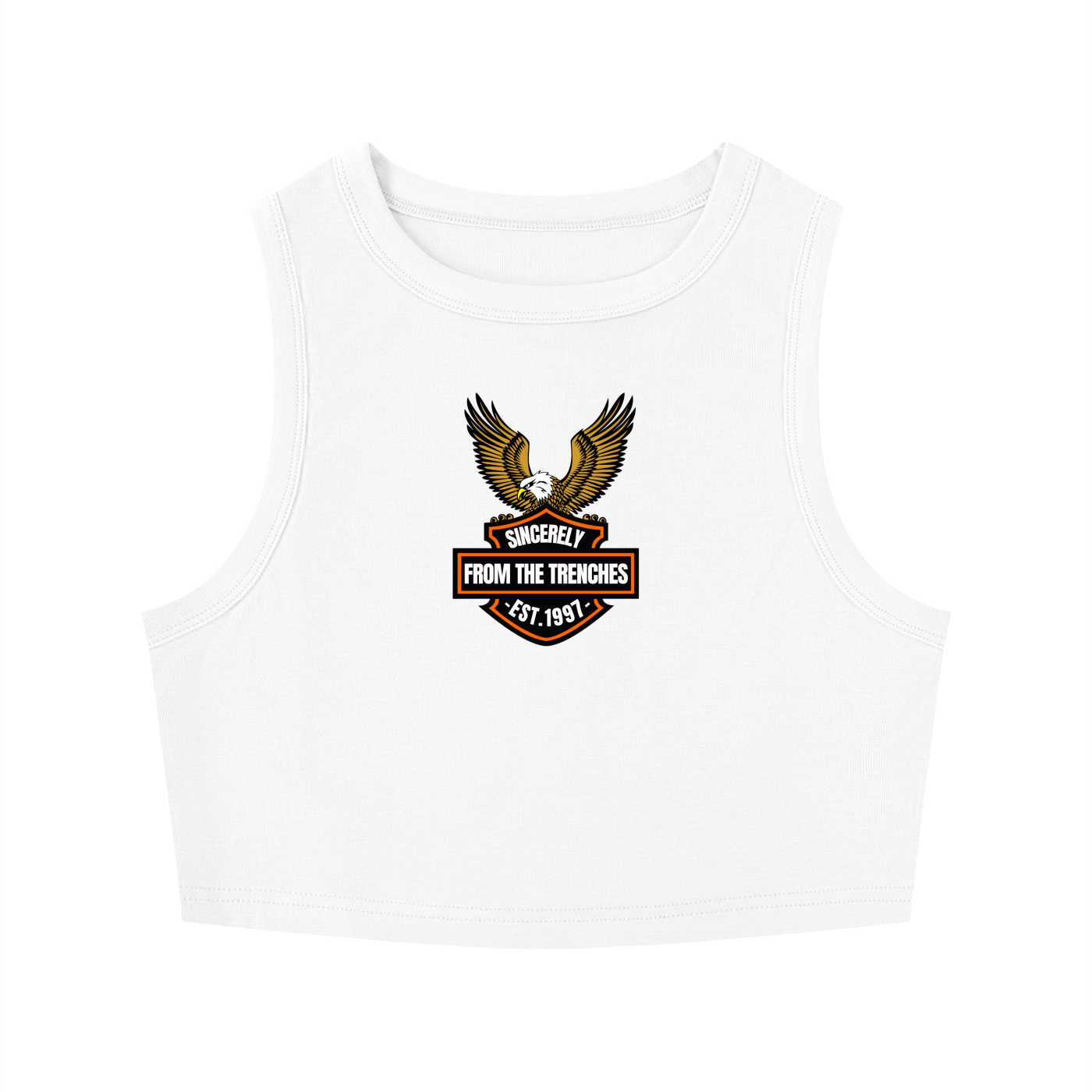 TRENCHES MOTOR CLUB WOMENS CROPPED TANK
